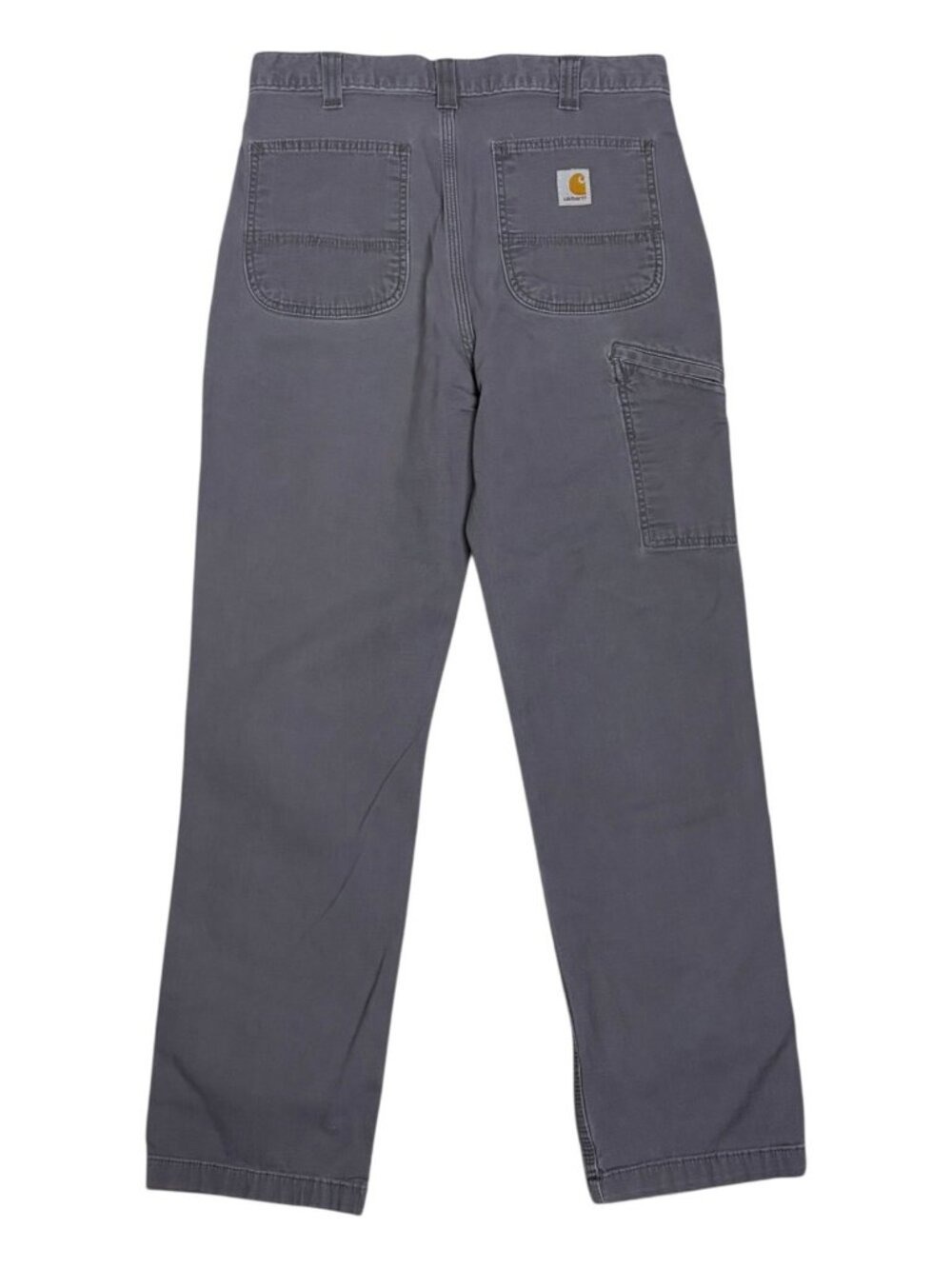 CARHARTT Relaxed Fit Gray Straight Leg Canvas Work Pants Mens 32x32
